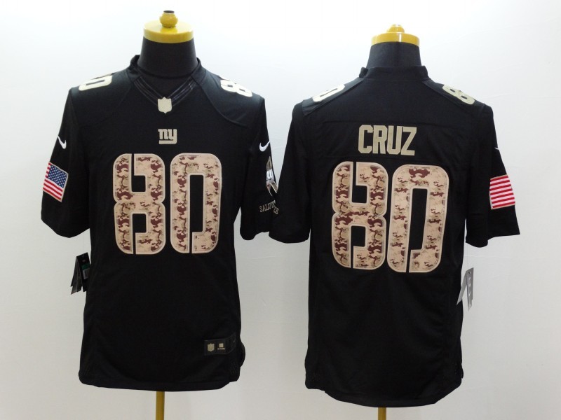 Men's New York Giants Victor Cruz #80 Black Jersey